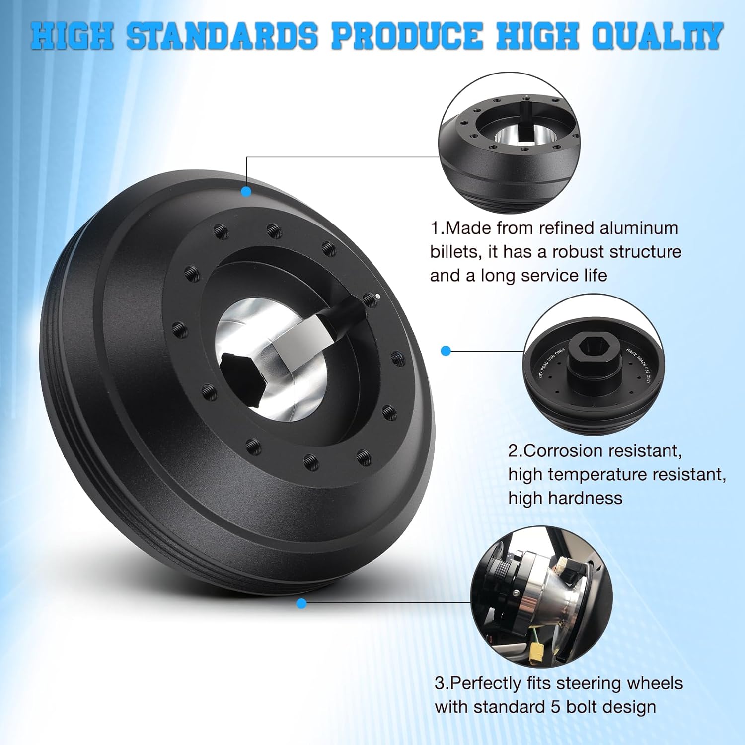 Steering Wheel Hub Adapter fit for Ford for F-150 2009-2019 for Focus 2008-2009 for Ford for Mustang 2005-2019 for Lotus Evora 2010-2014 2016-2019 for Mazda 3 2004-2024