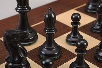 The House of Staunton - The Professional Chess Set - Pieces Only - 3.75 King - Ebonized Boxwood