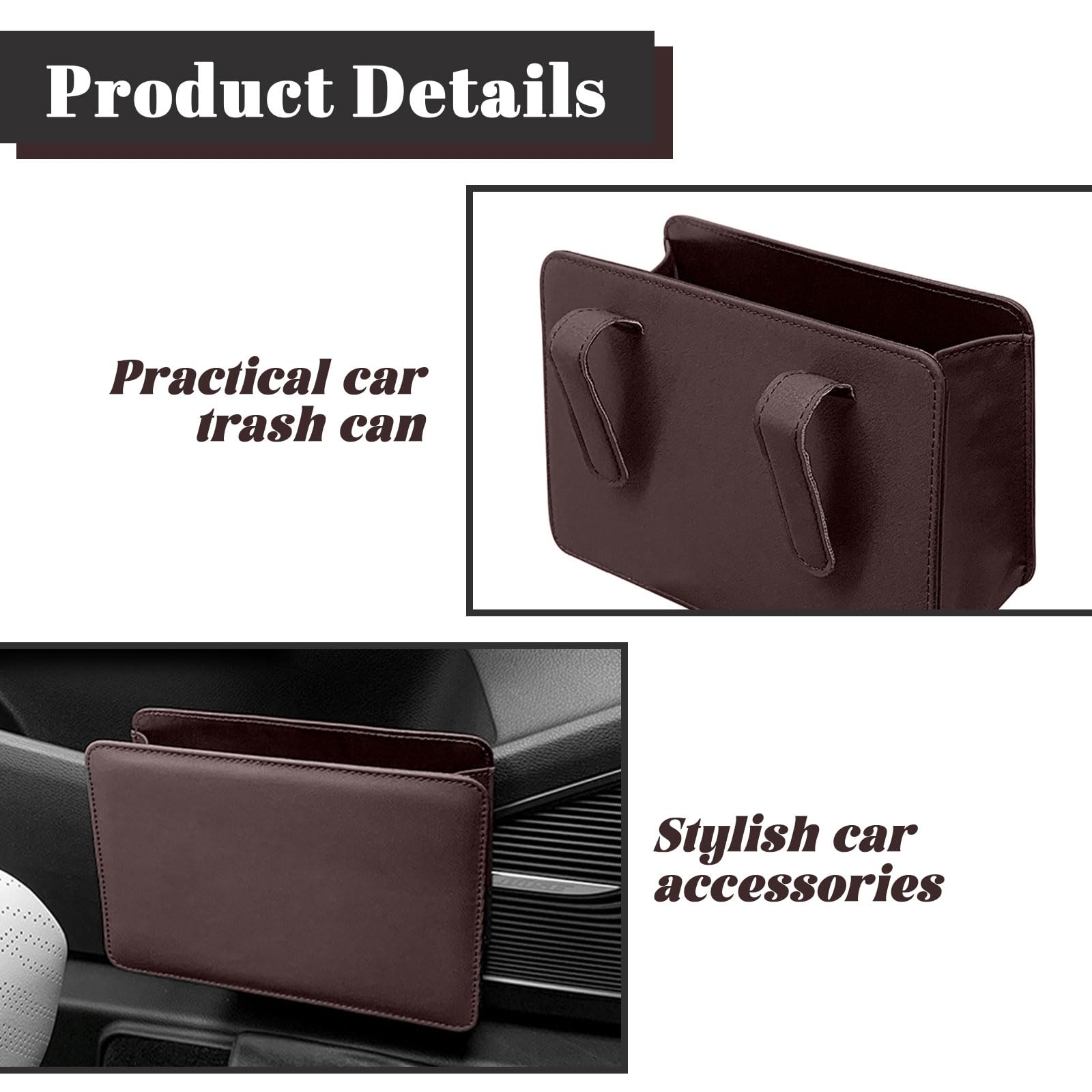Auto Leder Organizer Für Die Tür | Faltbarer Müllhalter Mit Aufbewahrungsfächern - Wasserdicht & Praktisch