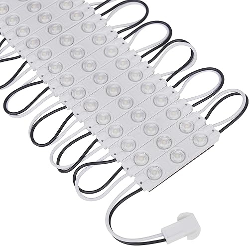 Módulo LED de CA de 110 V de 6500 K, blanco de 1.5 W para letreros publicitarios con cinta adhesiva trasera (paquete de 200 unidades)