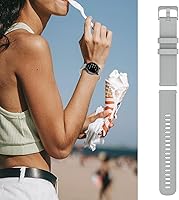 Vista 6 de Compatible con Garmin Vivoactive 4/Venu 3/Forerunner 255 265 Bandas, correa de silicona deportiva para Vivoactive 4/Venu 3/Forerunner 255 265