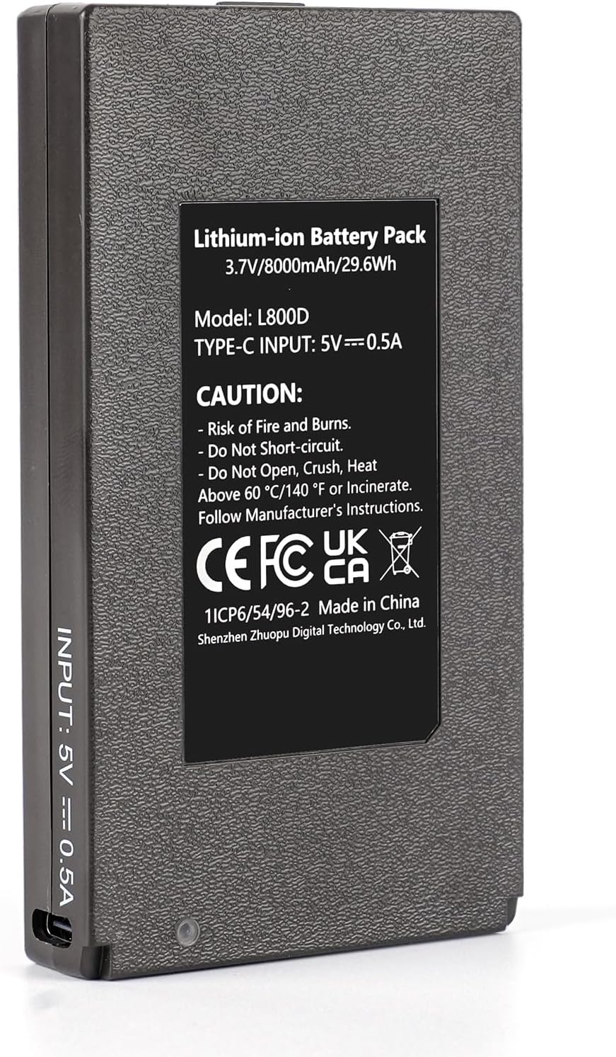 Meidase L800D 8000mAh Rechargeable Lithium Battery P100P, P300 Pro, S965 Pro, S950P Trail Camera, Type-C Charging Port