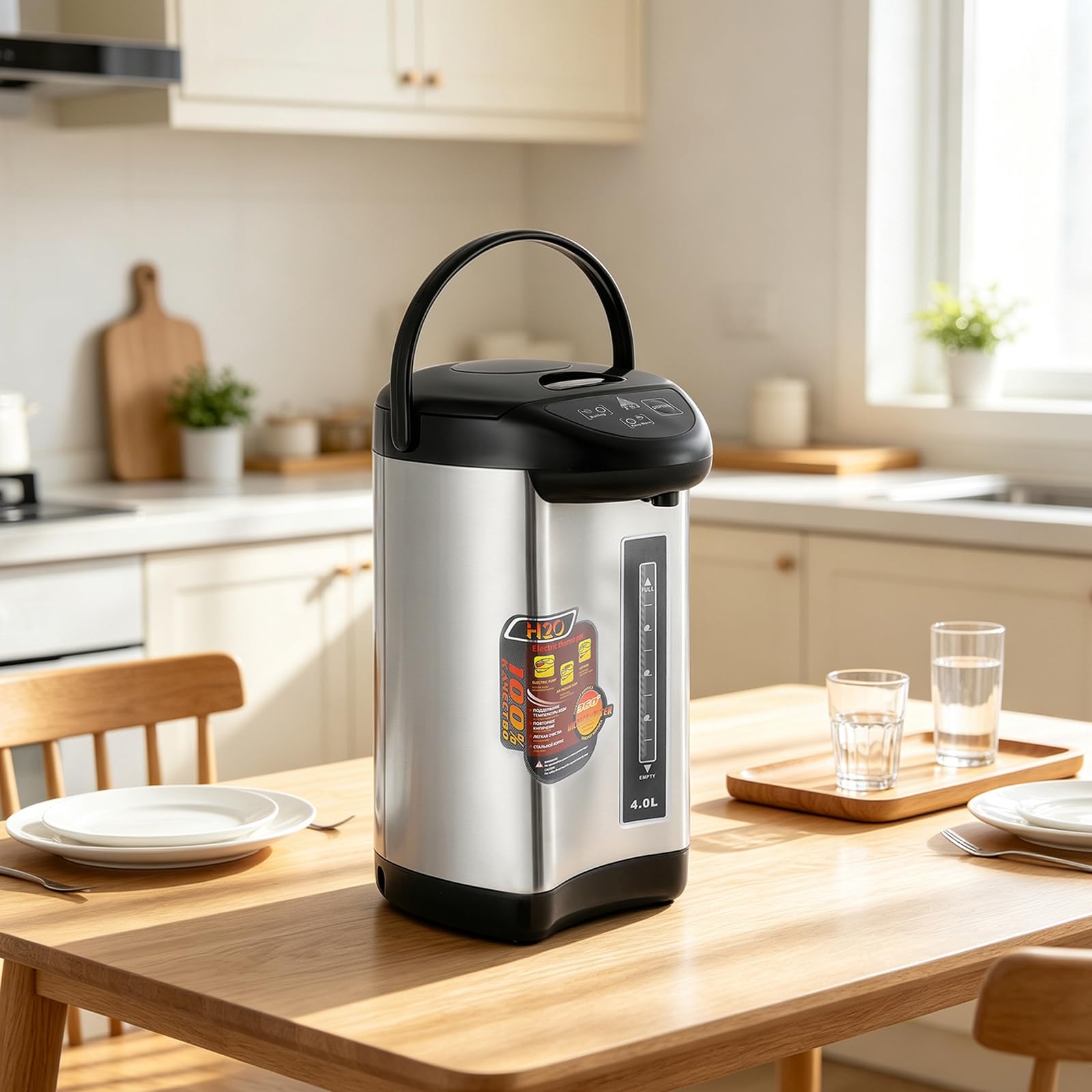 Acero inoxidable Thermopot 4L dispensador de agua caliente hervidor