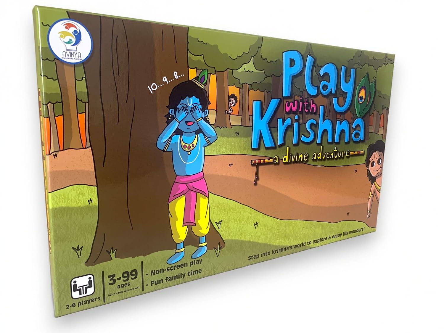 Play with Krishna Board Game – A Divine Adventure Board Game for Adults and Kids 3+, Learn & Explore Krishna’s Adventures, Culturally Enriching and Engaging Proudly Made in India Play with Krishna Board Game – A Divine Adventure Board Game for Adults and Kids 3+, Learn & Explore Krishna’s Adventures, Culturally Enriching and Engaging Proudly Made in India