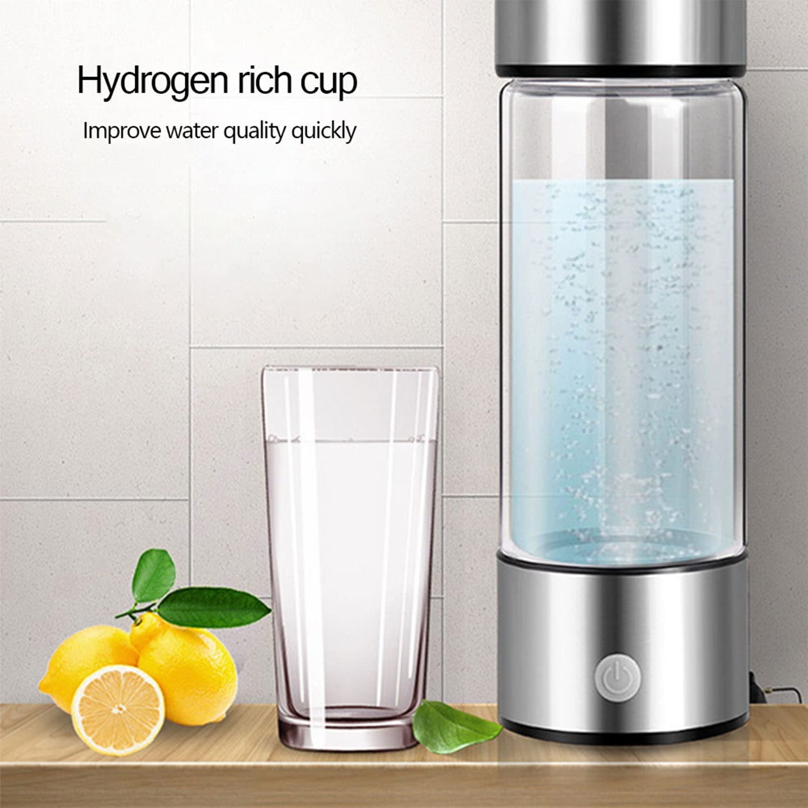 Portatile Bottiglia D'acqua Alcalina Di Idrogeno Ionizzatore Generatore Di Acqua Ricca Di Idrogeno Con Tecnologia SPE E PEM Contenuto Di Idrogeno Fino A 800-1300 PPB Per L'escursionismo Da Casa