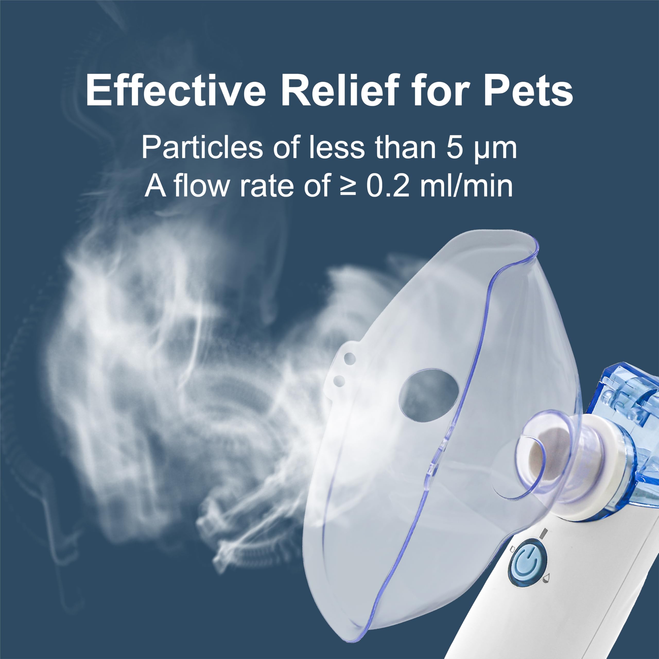 Nébuliseur portable pour chat, nébuliseur portatif de brume froide pour animaux de compagnie, nébuliseur vétérinaire rechargeable par USB, inhalateur à vapeur pour la maison et le bureau