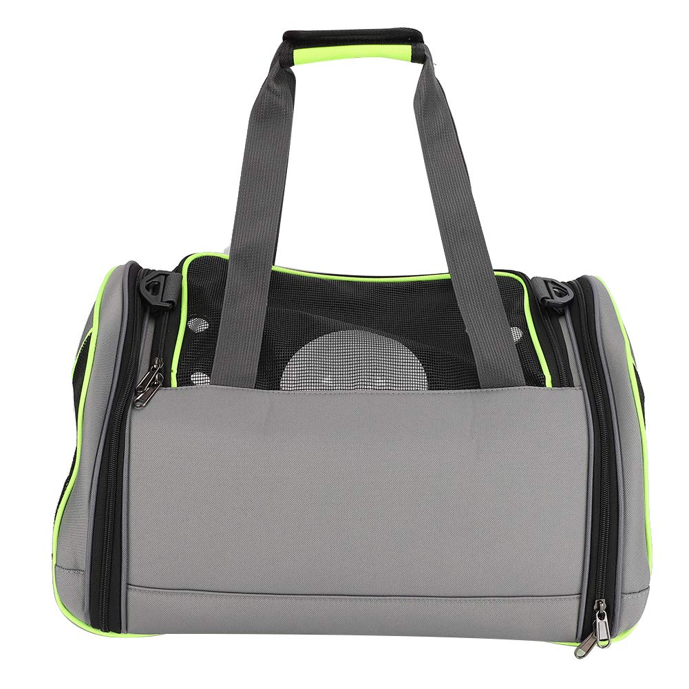 Dog Carrier Bag Portátil Plegable Bolsa de viaje transpirable Cápsula transparente Outdoor Cat Pet Mochila(Verde claro)