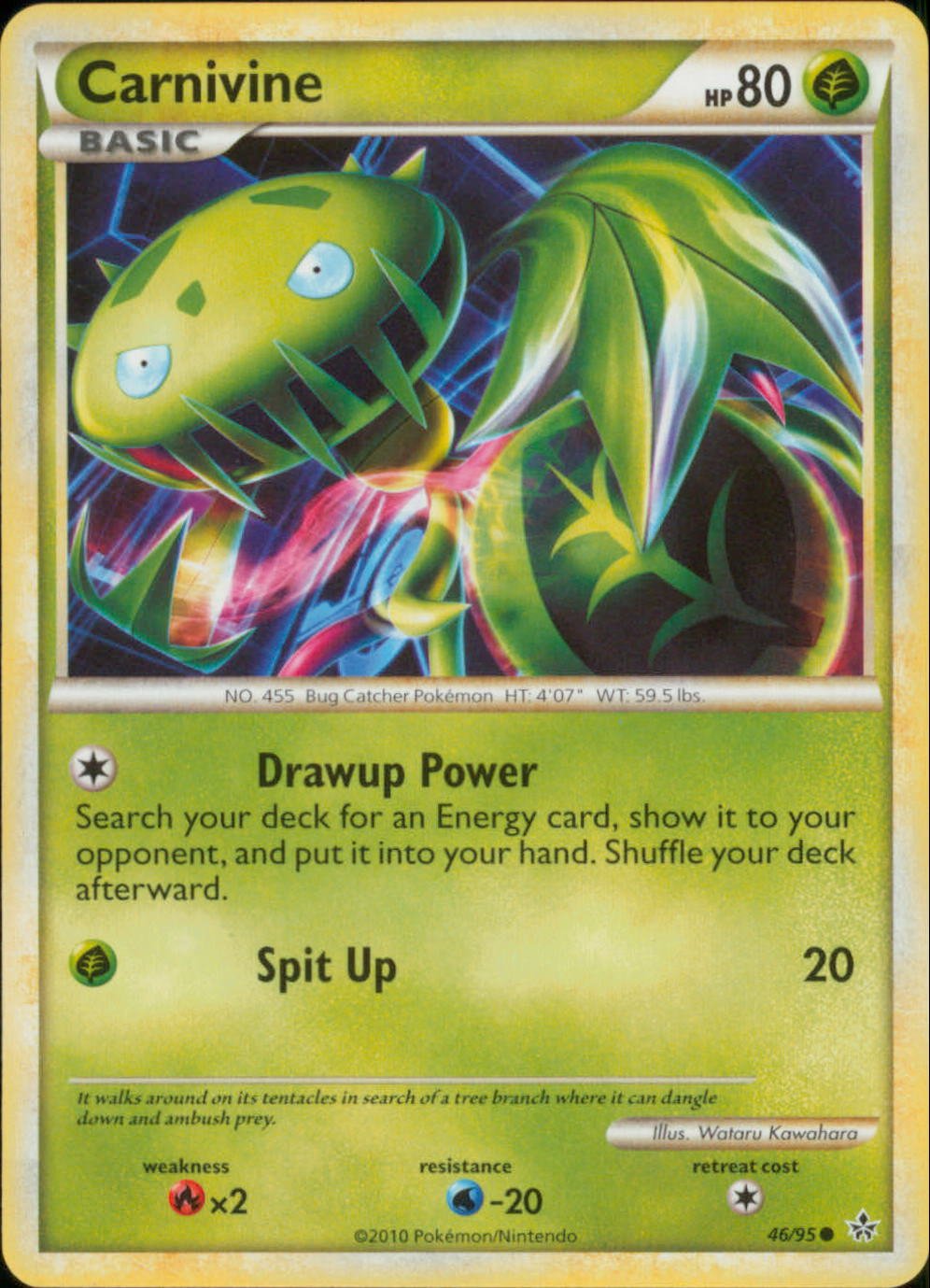 Amazon.com: Pokemon - Carnivine (46/95) - HS Unleashed - Reverse Holo :  Toys & Games