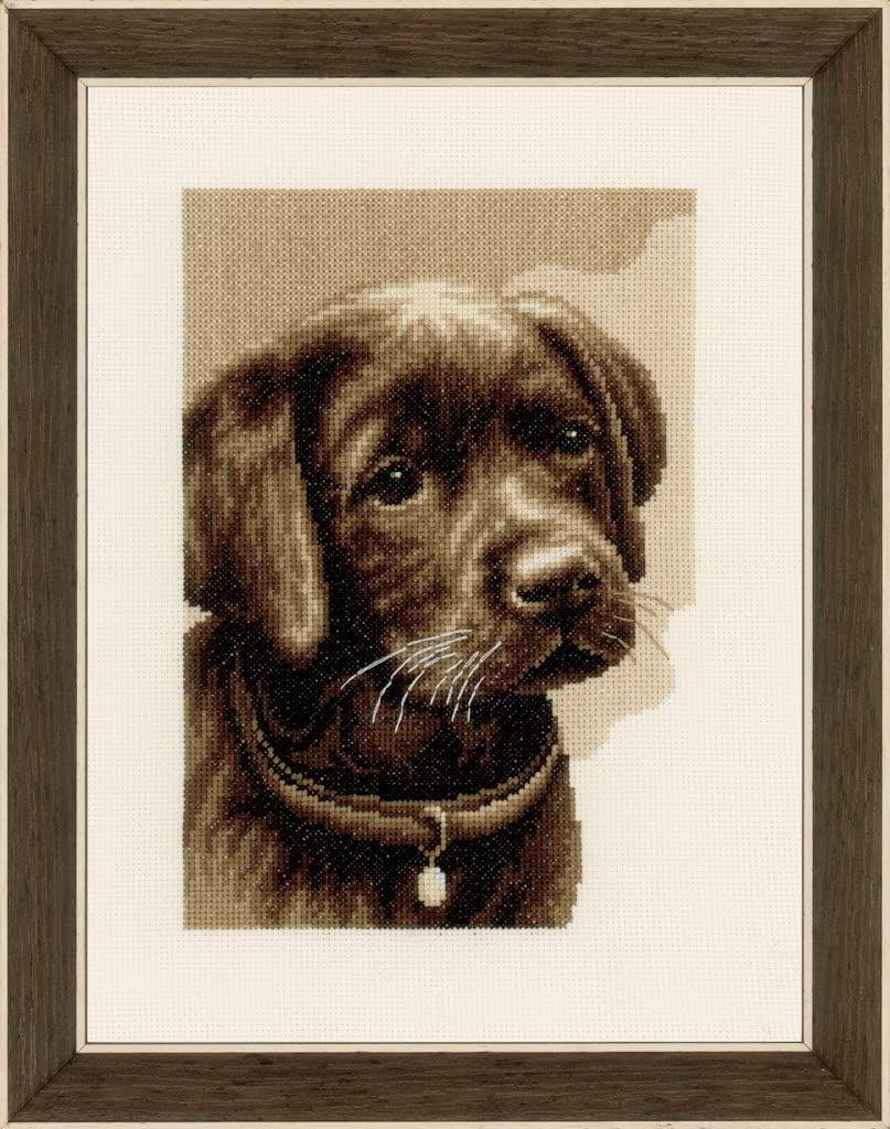 Vervaco Counted Cross Stitch Kit: Labrador Puppy, NA, 24 x 31cm, N\a