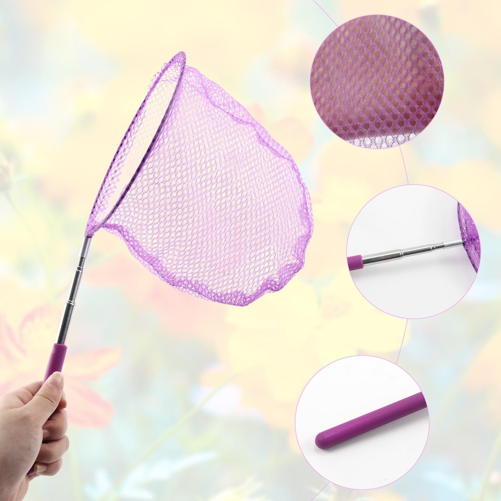 Set Retino Telescopico Per Bambini - 2 Reti E 2 Secchi Pieghevoli, Per Catturare Insetti E Pesci - Foto 5