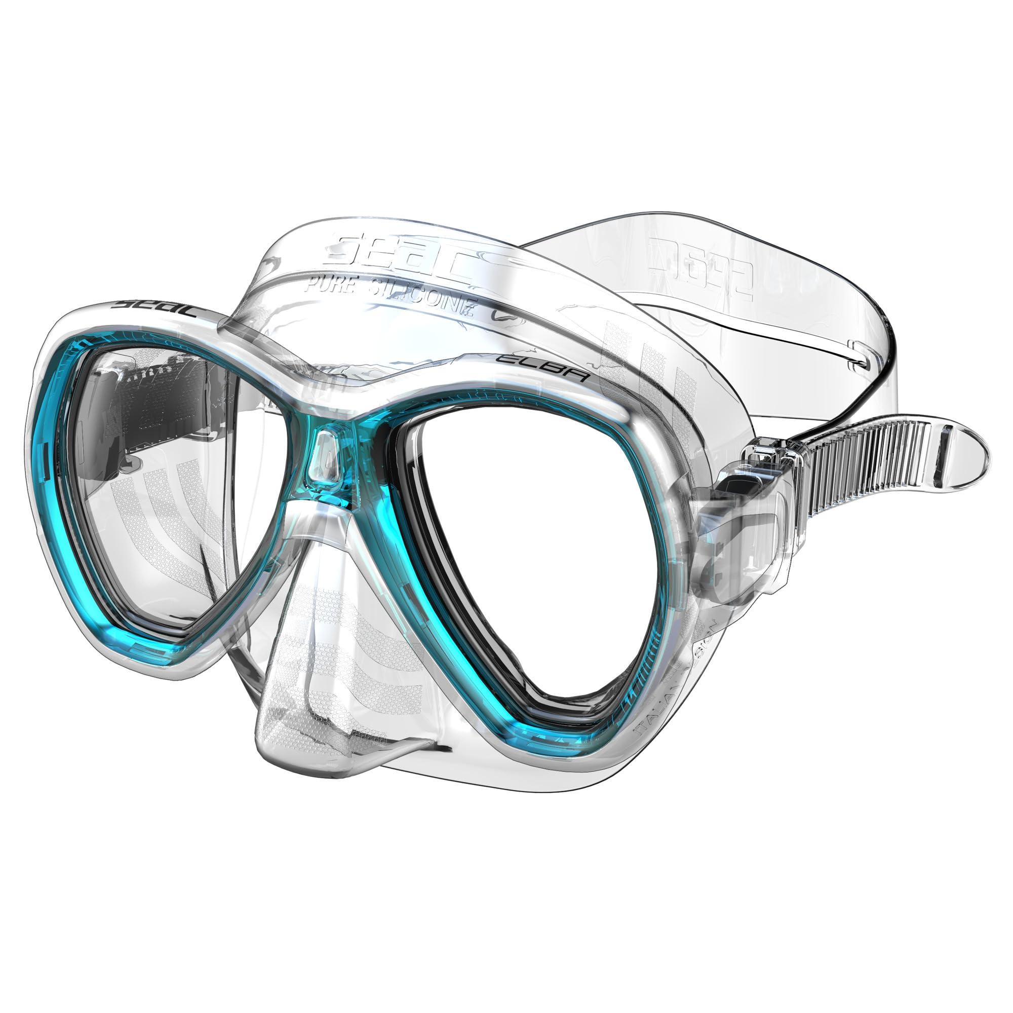 SEAC SET TRIS Snorkeling, Pinne Ala, Maschera Elba, Snorkel Tribe adatto allo snorkeling e all’immersione ricreativa per adulti e bambini, Unisex