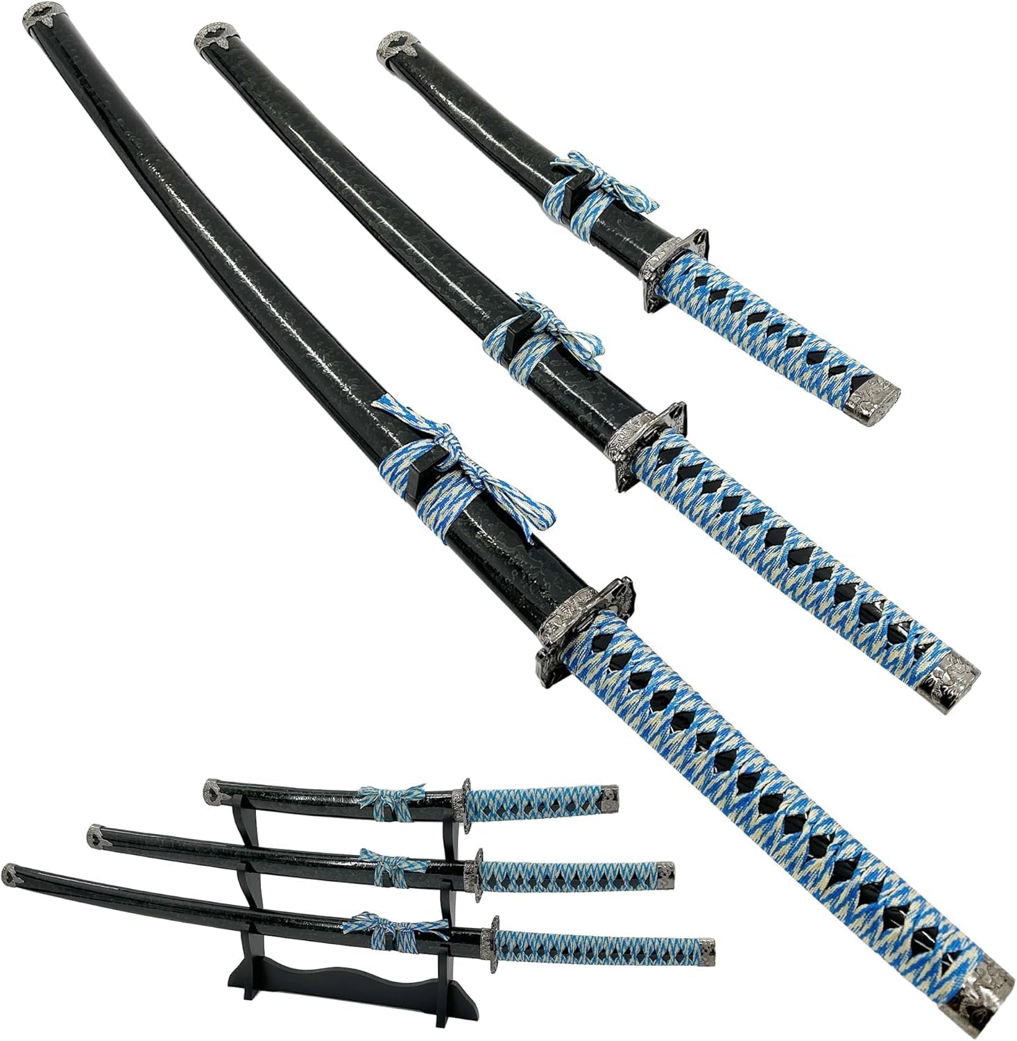 MedievalDepot Katana Set - Dragon Edge Three Sword Katana Sword