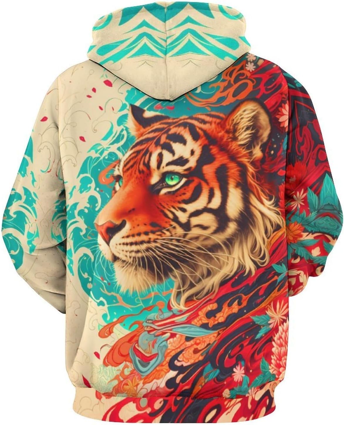 Unisex Hoodies 3D Print Galaxy Wolf Pullover Hooded Sweatshirt Hoodies with Big Pockets - Image 2