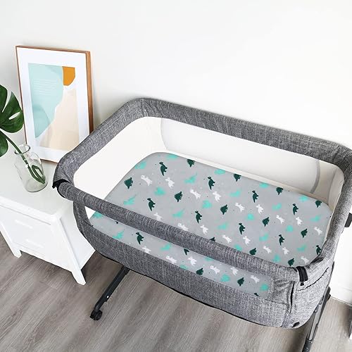 Miniatura 3 de Juego de sábanas de cuna 4 unidades para bebés niños o niñas, sábanas de cuna ultra suaves de ajuste universal para la mayoría de colchones de cuna