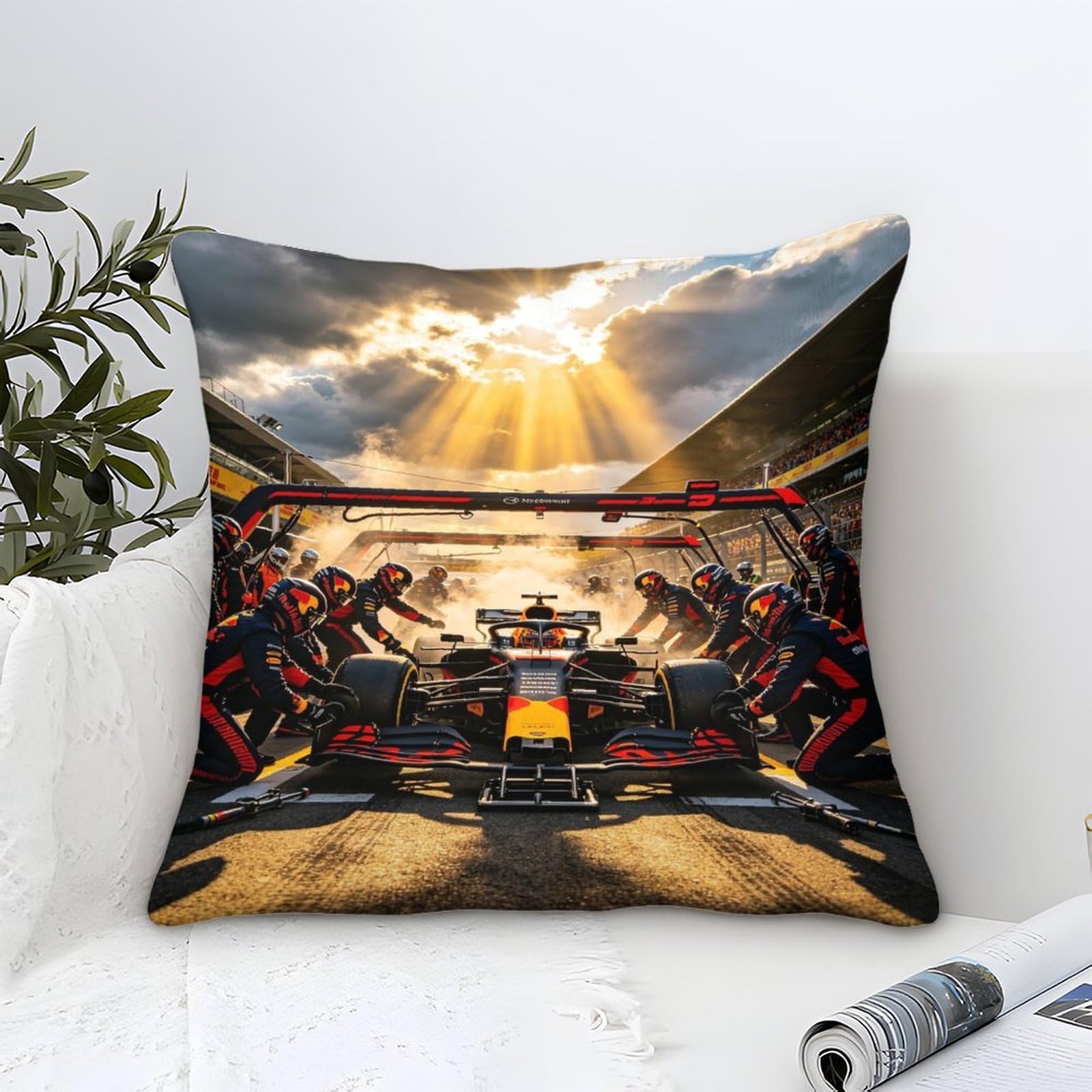 Dafufbw Formulaa Racing-6 Formulaa Racing Cushion Cover Decor, Ornament Pit Stop Pillow Cover For Home Livingroom Couch Bed Sofa Decorate Throw Pillow Case 45X45cm