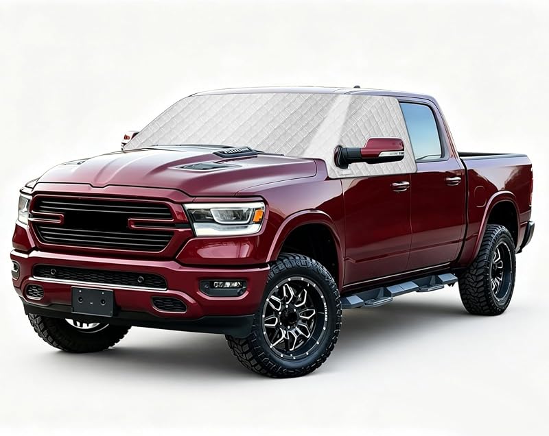 Protetor Solar para Para-brisa Compatível com Dodge Ram 1500 2019–2026, Prateado