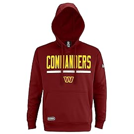 New Era NFL Men\'s Safety Performance Pullover Hooded Sweatshirt, Pro Football Fleece Hoodie, Washington Football Team 2, XX-Large