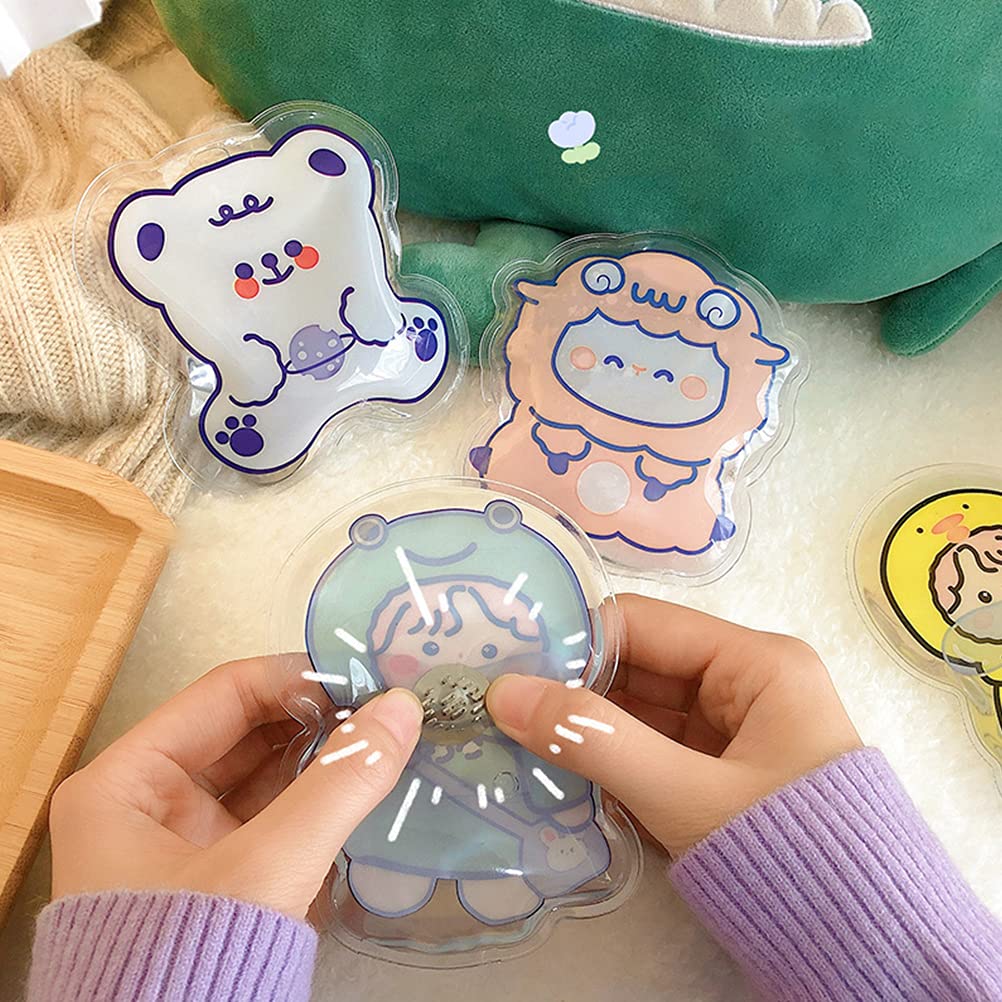 Scaldamani Riutilizzabili Per Bambini - 4 Pezzi Con Adesivi Luminosi A Tema Gnomi - Foto 5