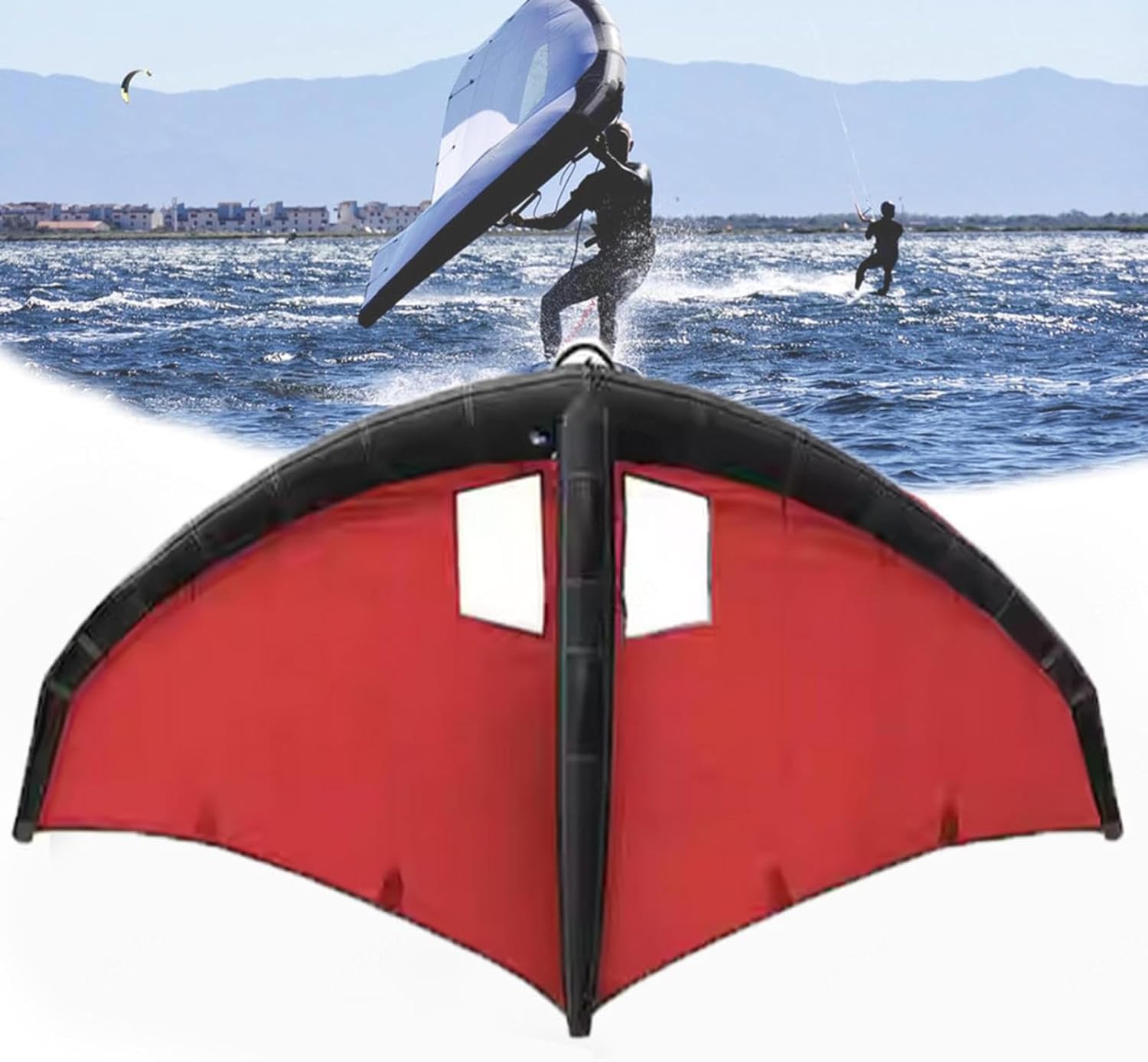 Inflatable Surfing Wing Windsurfing Sail,Lightweight Stable Inflatable Kite Hydrofoil,Wind Surfing Surfboard and Sail,with Storage Bag Kiteboard