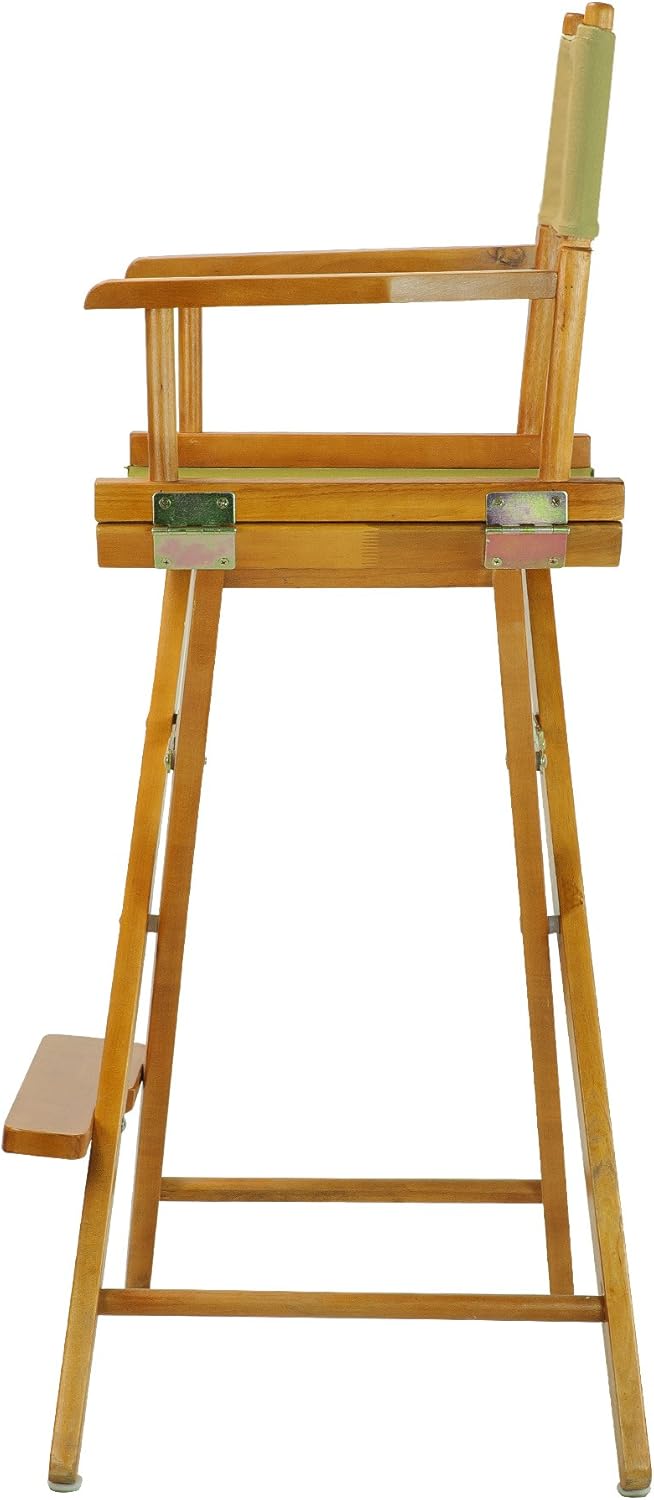 Casual Home 30" Director's Chair Honey Oak Frame-with Olive Canvas, Bar Height