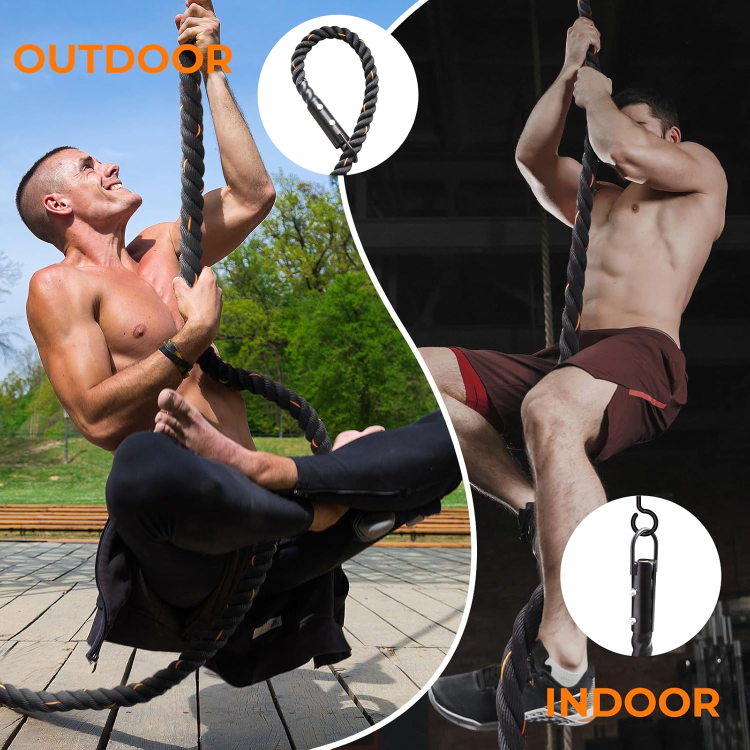 Climbing Rope Gym Climbing Rope for Fitness and Strength Training, Rock Climbing and Home Workouts Adult Climbing Rope Kids Outdoor Climbing Rope or Home Indoor Climbing Rope