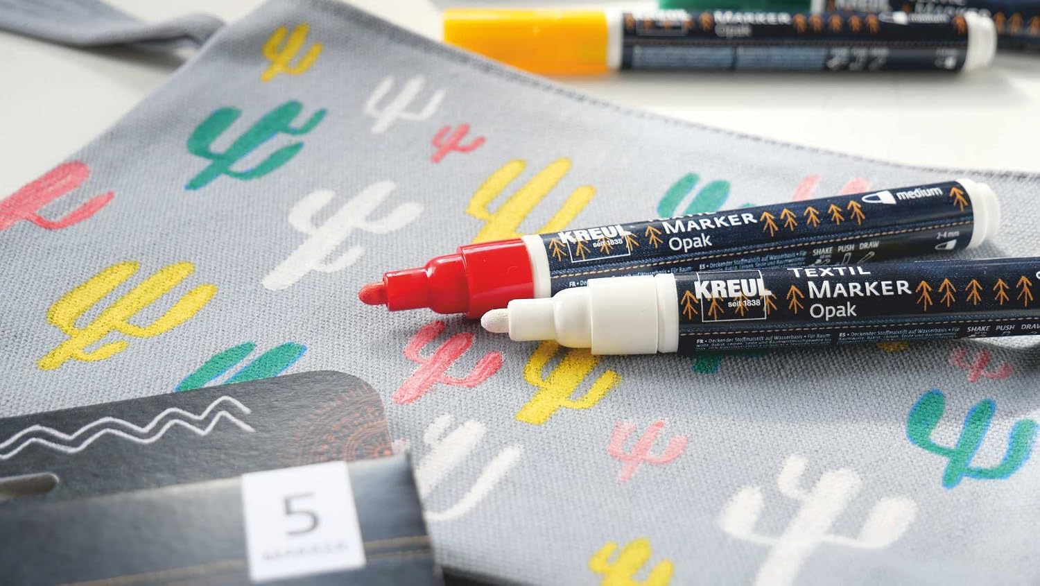 KREUL C Textilmarker JAVANA texi mäx OPAK, 5er-Set