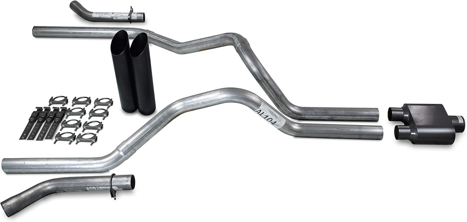 Truck Exhaust Kits Shop Line dual exhaust system 2.5 AL pipe 1 chamber muffler 2.5