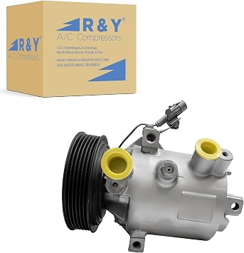 RYC Automotive Air Conditioning Compressor and A/C Clutch EG800 | Fits Mitsubishi Mirage 1.2L 2014-2020; Fits Mitsubishi Mirage G4 1.2L 2017-2020
