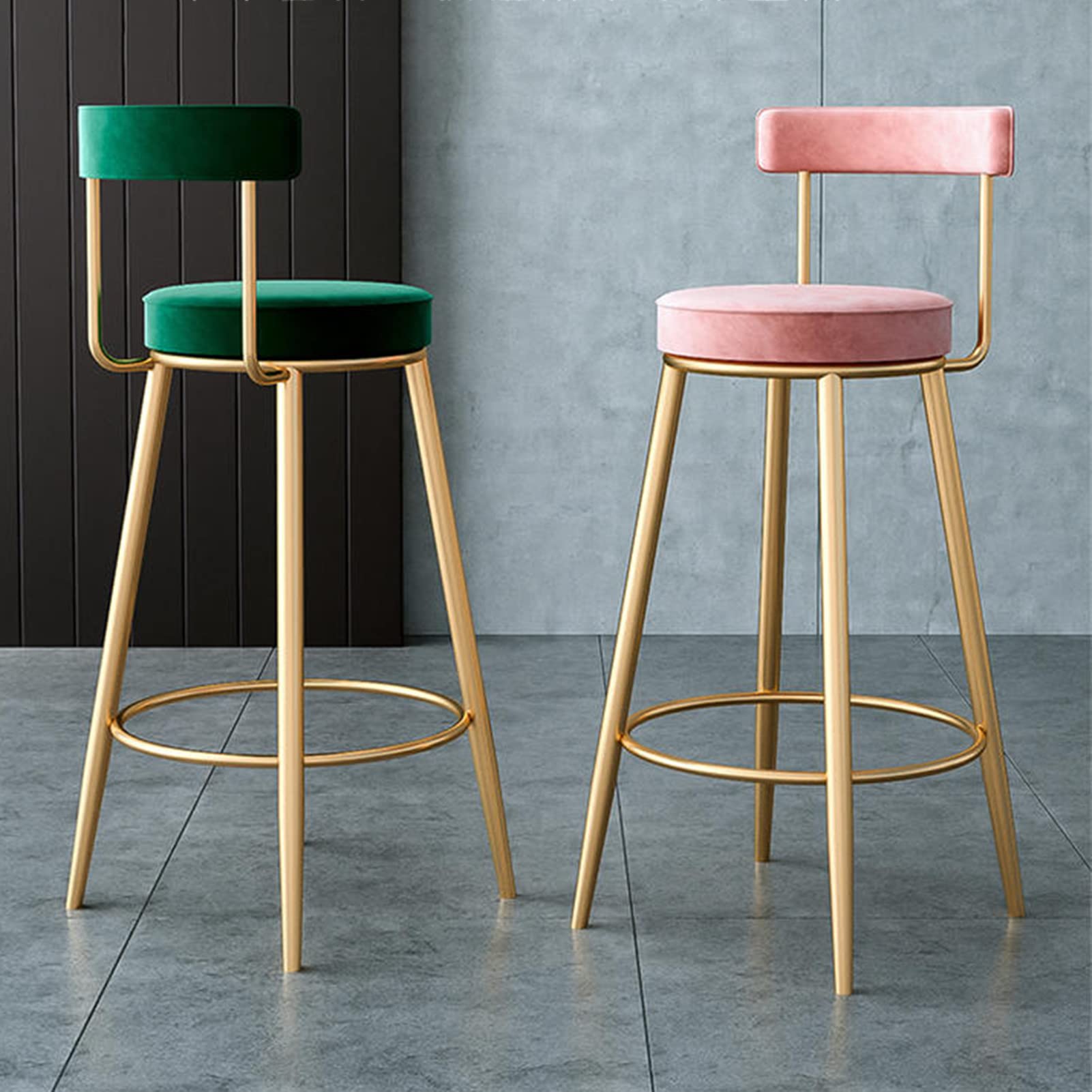 Amazon.com: JGKEXATM Metal Bar Stool Set of 2, Velvet Seat