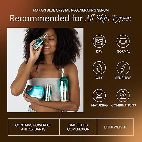 Miniatura 5 de Makari Ultimate Intense Blue Crystal - Suero regenerador (1.7 fl oz) | Suero inspirado en la hidratación e iluminación para rostro y cuerpo |