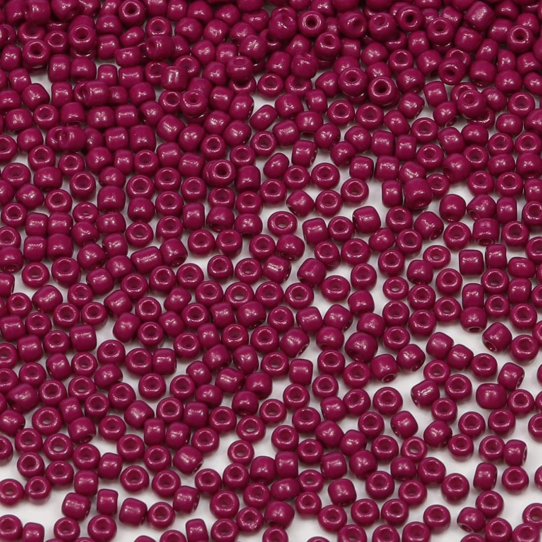 Bala&Fillic Magenta Color 3mm Seed Beads About 3600pcs/100Grams in Bag, 8/0 Glass Craft Beads for Making Bracelet and Necklace (Magenta)