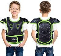 Vista 7 de Seahouse Chaleco de armadura de motocicleta para niños, protector de espalda, chaqueta blindada de carreras de calle para hombre+1 bandana al azar