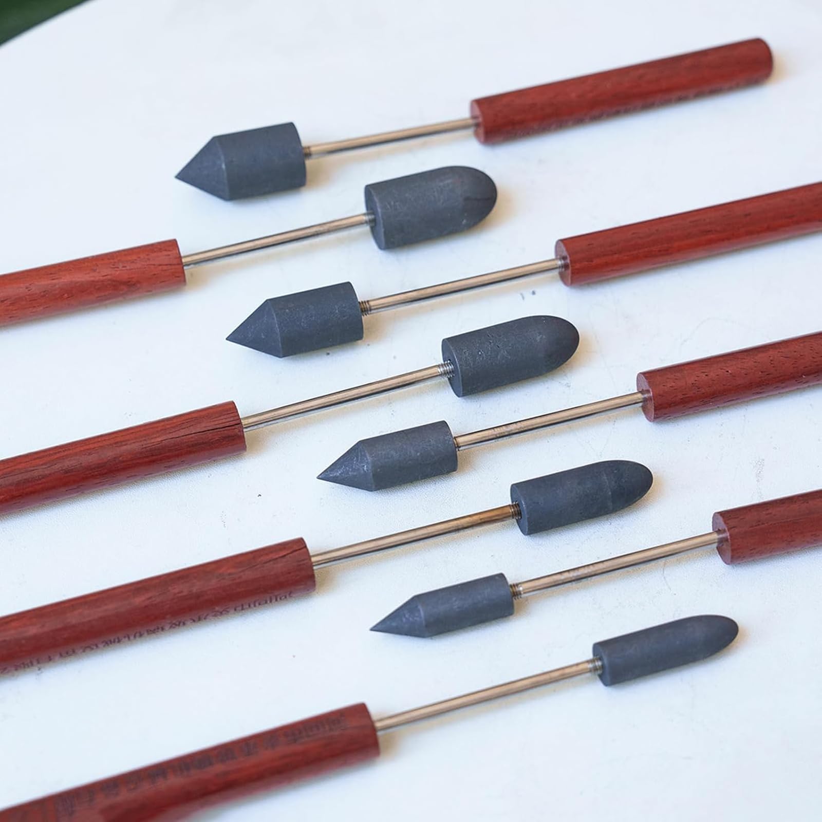 Graphit-reibahle, 4-teiliges Glasbläserwerkzeug-Set Mit Holzgriff, Hitzebeständig, Antihaftbeschichtung Für Die Glasbearbeitung Und Hobbyateliers B