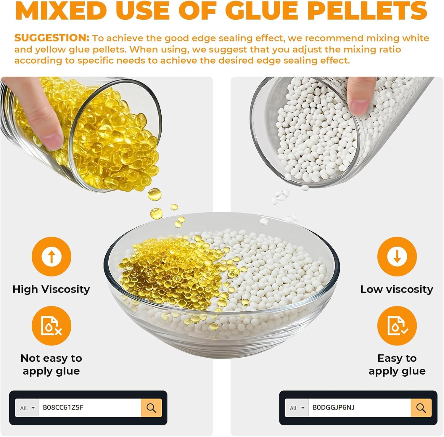 YUCHENGTECH Pellets de Pegamento Blanco de 5kg Gránulos de Pegamento Termofusible para Encolado de Bordes