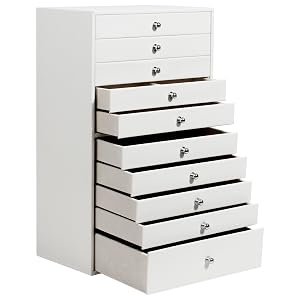 GUKA Large Jewelry Box Jewelry Case with 10 Drawers for Big and Small Jewelry Jewelry Storage Organizer for