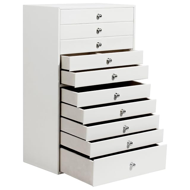 GUKA Large Jewelry Box Jewelry Case with 10 Drawers for Big and Small Jewelry Jewelry Storage Organizer for