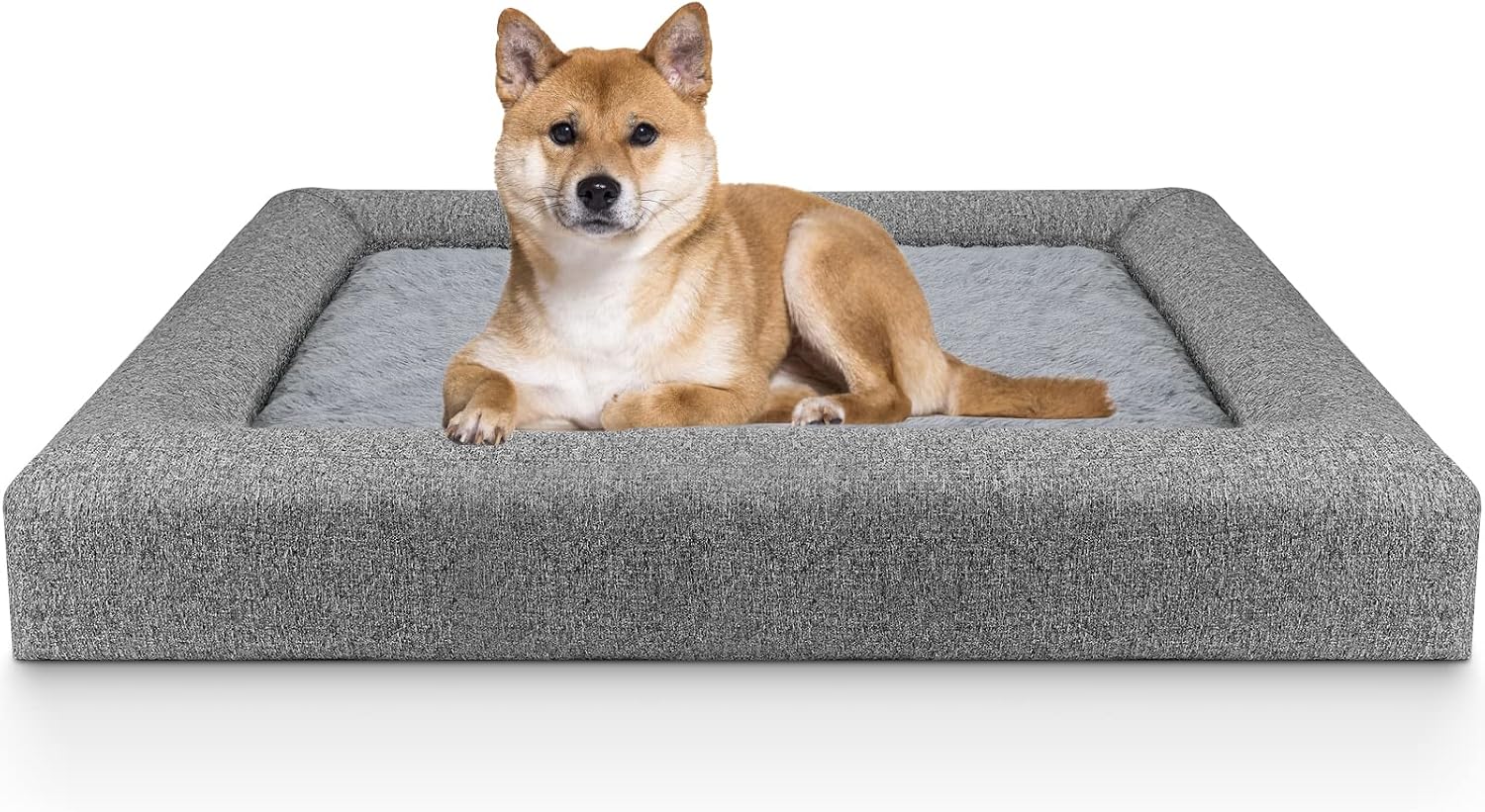 Bolux Orthopedic Dog Bed, 31"x28" Memory Foam Pet Bed for Small, Medium, Large Dogs and Cats, Comfort Sofa Dog Bed, Soft Dog Cat Kennels and Crate Bed pads, Plush Dog Travel Bed, Multiple Sizes/Colors