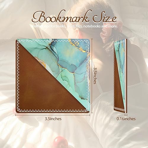 Miniatura 2 de Marcadores de cuero personalizados, accesorios divertidos y lindos para amantes de la lectura, marcadores de página irrompibles para mujeres,