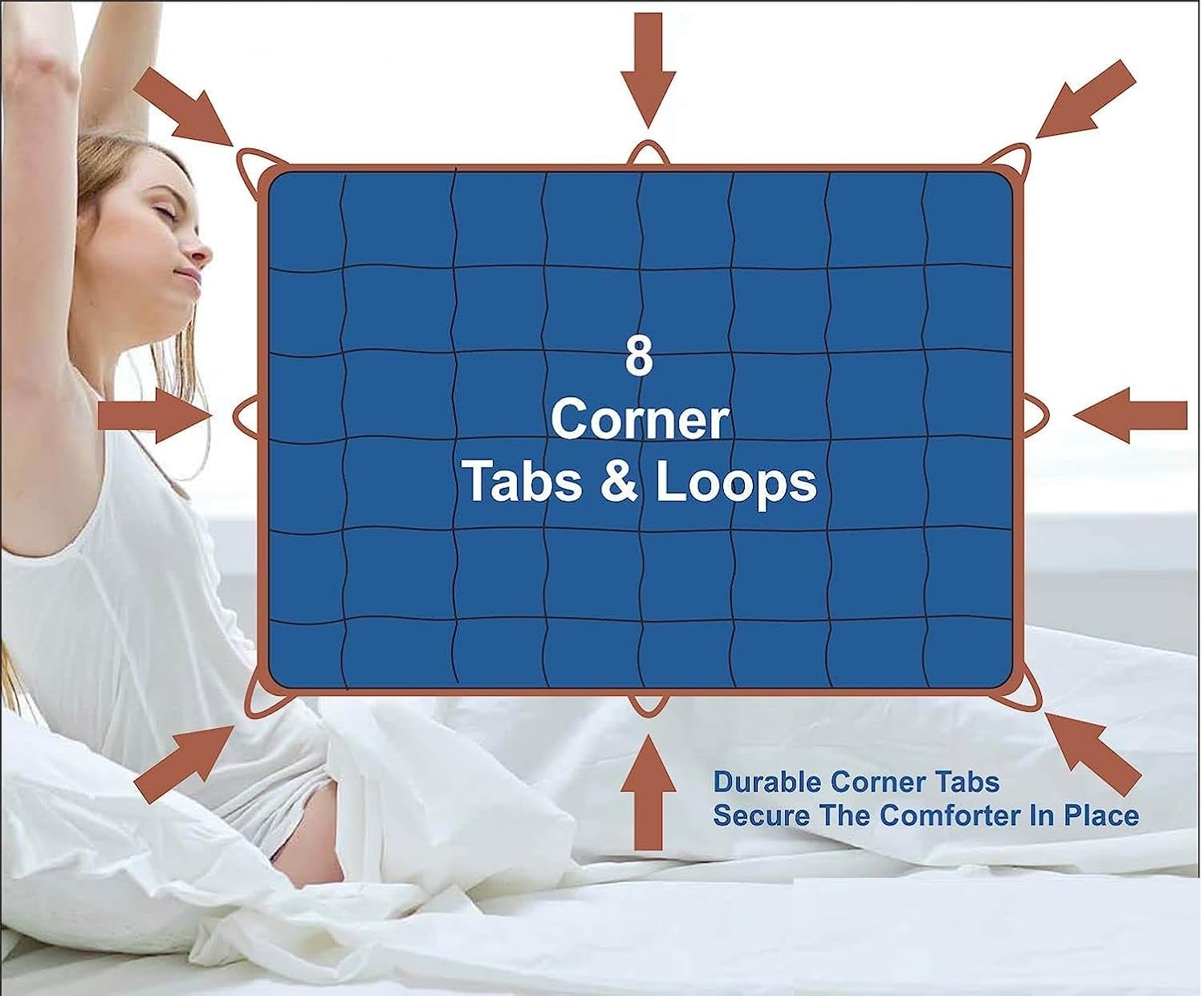 Home Decorative 1000-TC Pinch Pleated Down Alternative Comforter Alaskan Plus 136x120 1-pc Comforte & 2pc Pillow Shams, 600 GSM Micro Fill & 4-8 Corner Tabs & Very Soft Fill Power