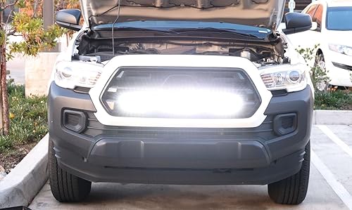 Miniatura 4 de iJDMTOY 30 pulgadas 180 W barra de luces LED de alta potencia, doble fila, con parrilla delantera por detrás, soporte de montaje y reléinterruptor