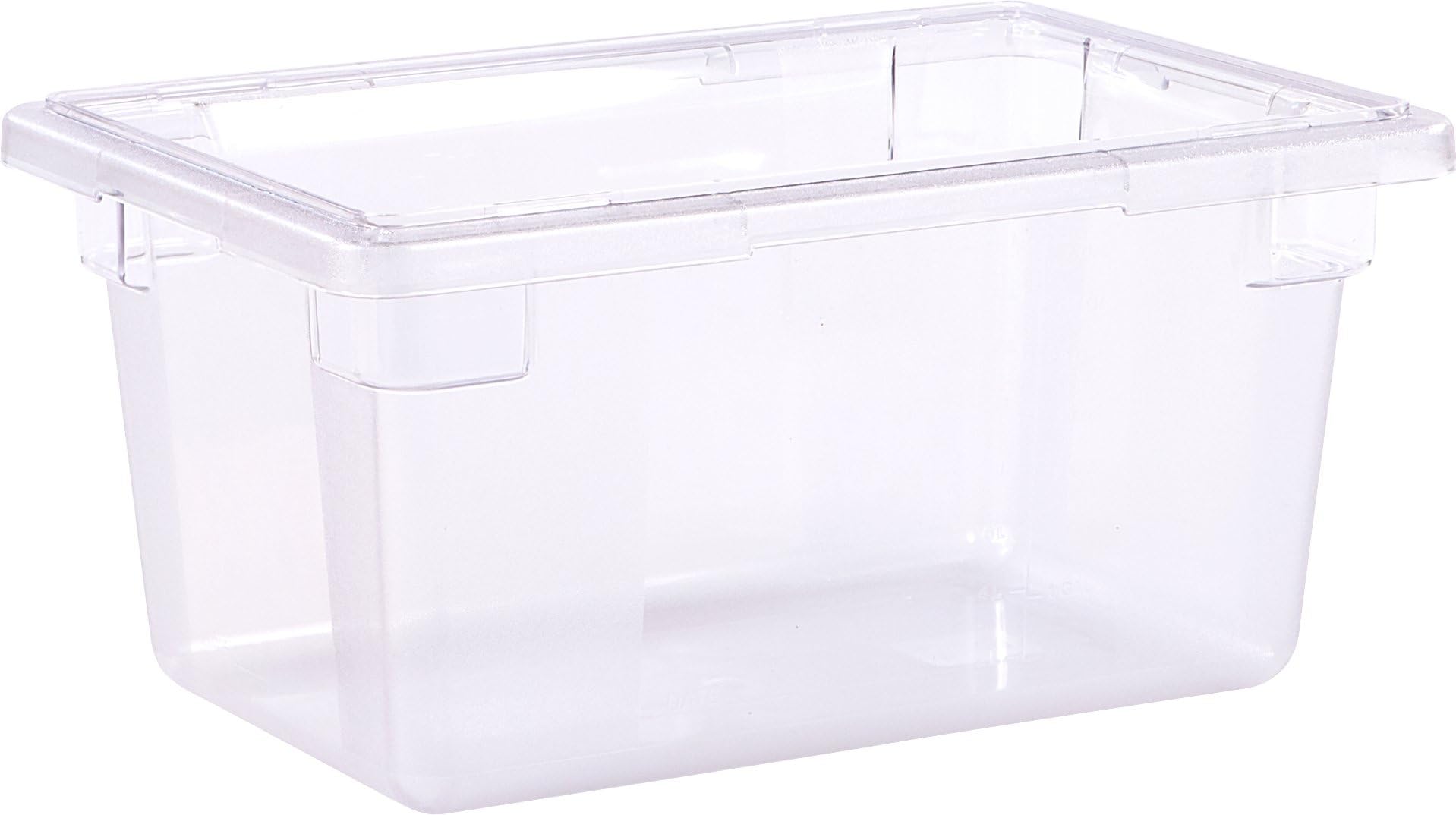 Storplus Food Storage Container with Stackable Design for Catering, Buffets, Restaurants, Polycarbonate (Pc), 5 Gallons, Clear