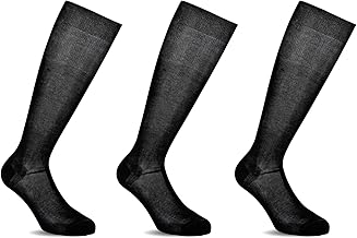 LANCETTI - 3 Pairs of Classic Elegant Long Socks for Men in Fine Cotton Thread of Scotland - Various Colours Available