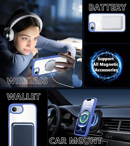 Miniatura 943 de Fntcase Funda para iPhone 15 Plus y 14 Plus de 6.7 pulgadas, magnética, a prueba de golpes de grado militar, antiamarilleo, delgada, protectora