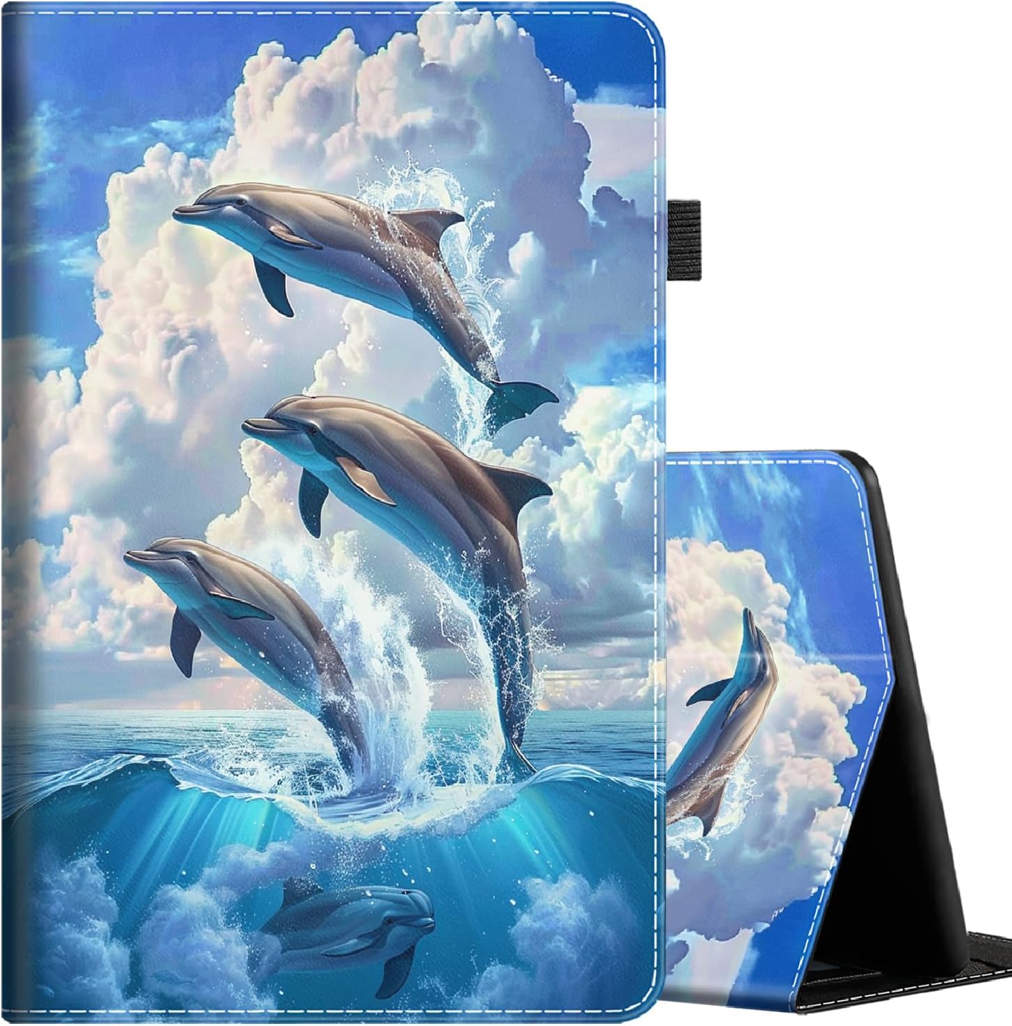 Case for All-New Amazon Kindle Fire HD 8 & 8 Plus Tablet (12th Generation/10th Generation, 2022/2020 Release) 8, Durable Shockproof Protective Cover, Cat Girl Blue Neon Anime