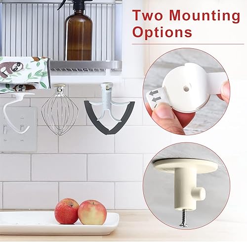 Miniatura 2 de Kitchen Aid - Juego de 4 accesorios para batidora, soportes para batidora de pie, batidor de alambre K45WW, gancho de masa K45DH y batidor de borde