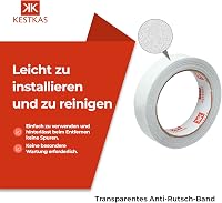 KESTKAS Átlátszó Csúszásgátló Szalag 5m x 25mm Beltéri Kültéri Használatra, Öntapadós Biztonsági Szalag Lépcsőkhöz Rámpákhoz 5