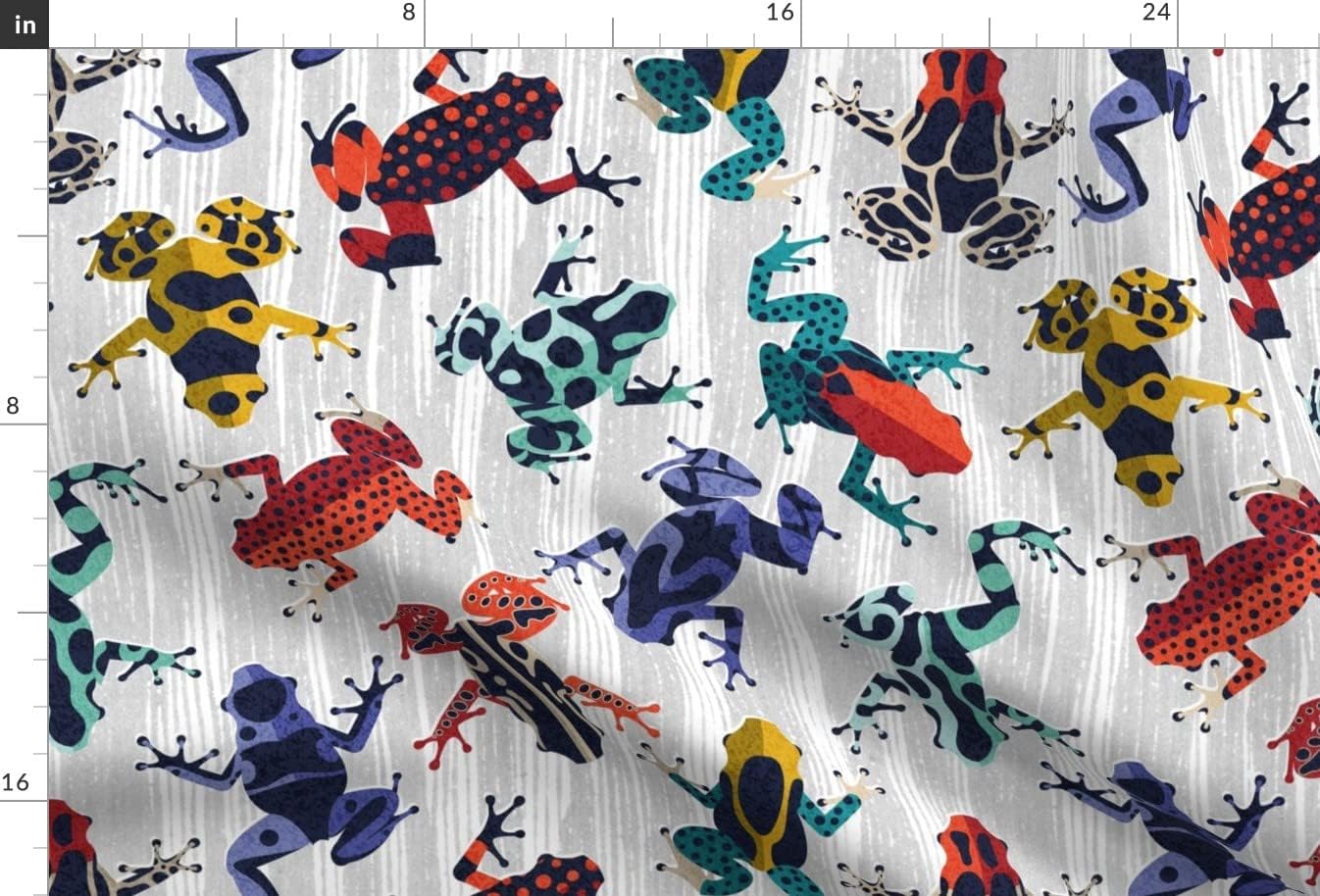 Spoonflower Fabric - Amphibians Dots Tropical South America Frogs Printed on Minky Fabric by The Yard - Sewing Baby Blankets Quilt Backing Plush