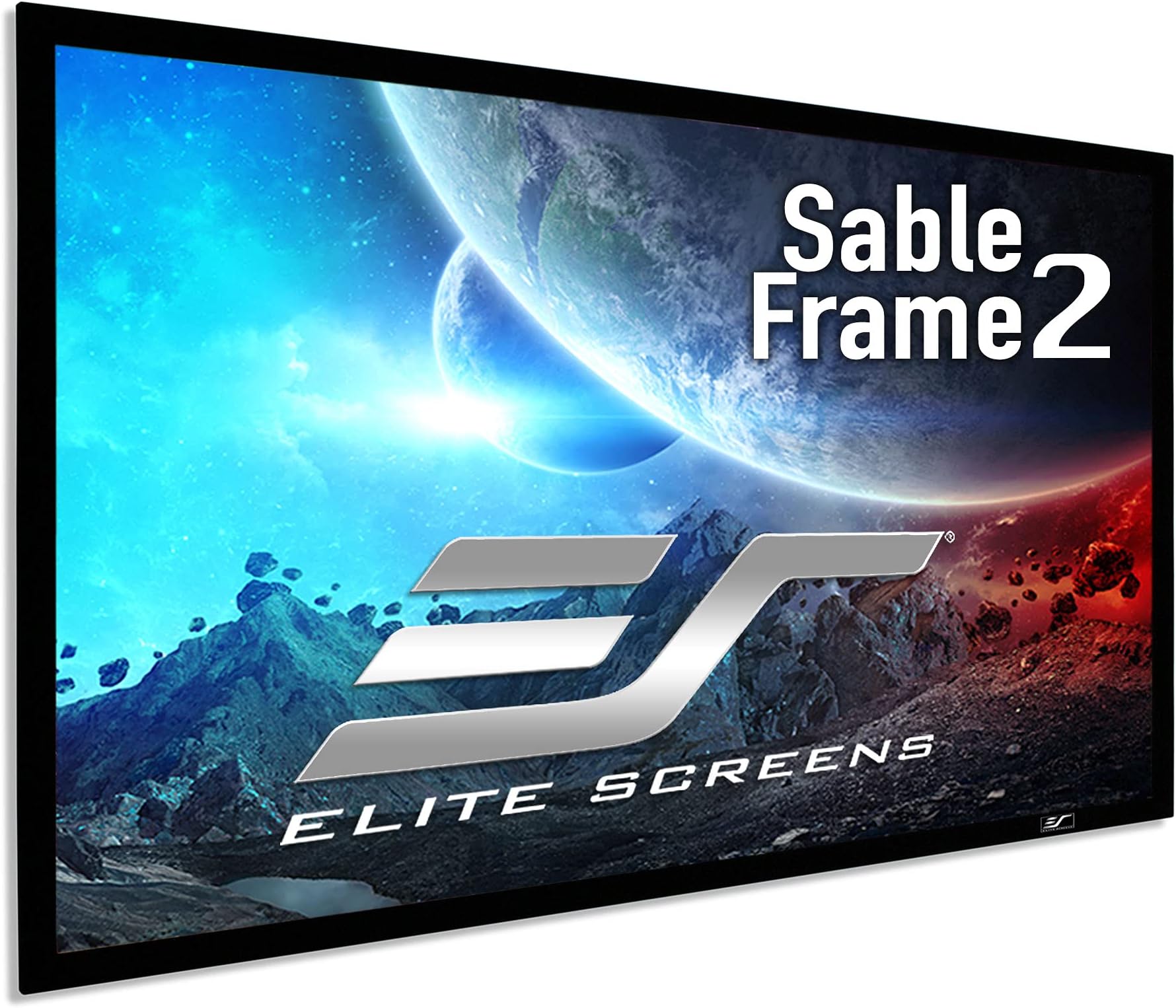 Elite Screens Sable Frame 2, 105-Inch Fixed Frame Projector Screen, 16:9 8K/4K Ultra HD & Active 3D Ready, ISF-Certified Material, Ideal for Home Theater, Office, and Indoor Presentations, ER105WH2