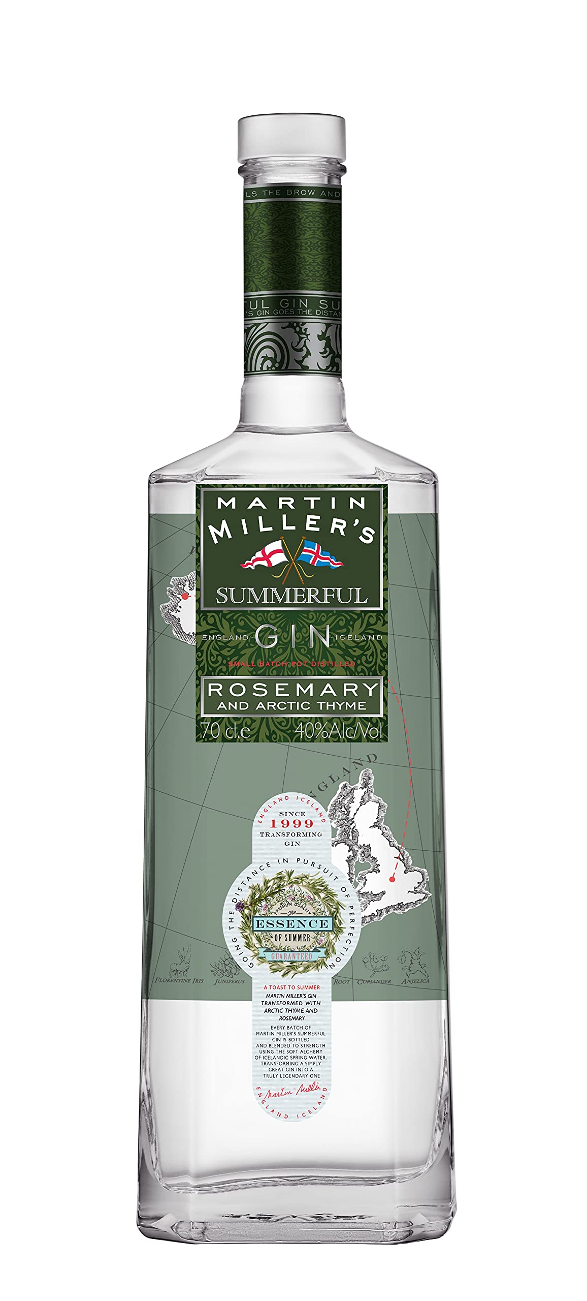 Martin Miller's Summerful Gin - Ginebra Premium - Botella 700 ml & Gin Ginebra, 700ml