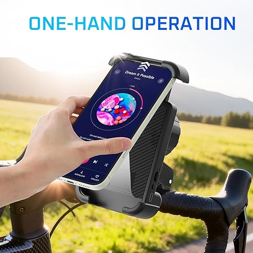 Miniatura 3 de Soporte para teléfono de bicicleta con altavoz de inducción, soporte para motocicleta Bluetooth, soporte para teléfono de motocicleta, abrazadera de